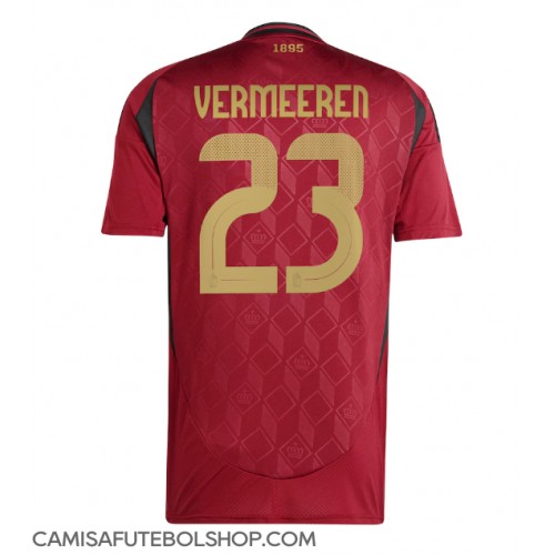 Camisa de time de futebol Bélgica Arthur Vermeeren #23 Replicas 1º Equipamento Europeu 2024 Manga Curta